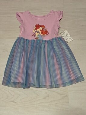 jumping beans Pink Dress with Multicolor Pastel Tulle Skirt